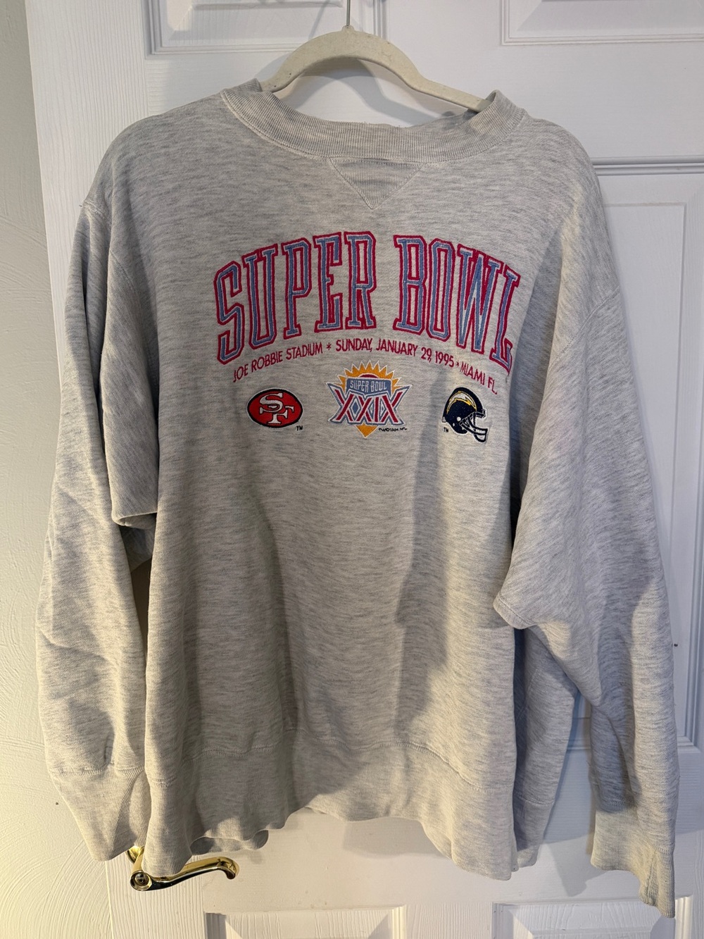 Super Bowl XXIX 1995 49ers Chargers Crewneck Sweatshirt XL